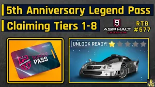 Asphalt 9 | 5th Anniversary Legend Pass - CLAIMING Tiers 1-8 Rewards | RTG #577