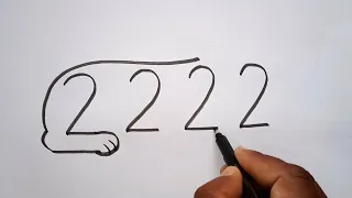 Dog Drawing With 2222 Number | How To Draw Dog | Do Drawing