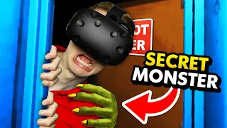 SCARY MONSTER Drags Me Through The SECRET DOOR IN VR (Please, Don't Touch Anything 3D VR Gameplay)