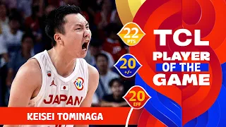 Keisei Tominaga (22 PTS) | TCL Player Of The Game | JPN vs CPV | FIBA Basketball World Cup 2023