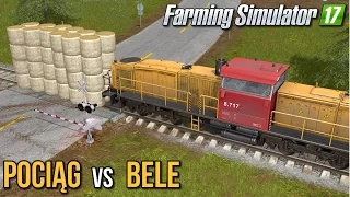 Pociąg vs. 48 bel  [EKSPERYMENT] - Farming Simulator 17