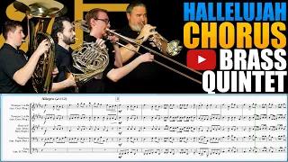 G.F. Handel "Hallelujah Chorus" Brass Quintet. Sheet Music Play Along!