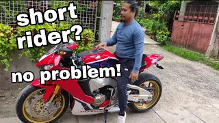 Short Rider? No problem!  Installing lowering kit on Cbr1000rr