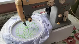 Машинная вышивка для начинающих. Machine embroidery for beginners.