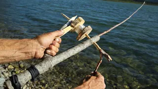 Bushcraft Fishing Rod - Day 14 of 30 Day Survival Challenge Canadian Rockies