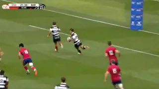 Incredible Barbarians' 90m try against England