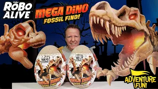 2 Zuru Robo Alive Mega Dino Fossil Finds: Jurassic T-Rex & Brontosaurus AdventureFun Toy review!