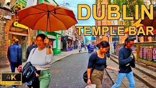 🇮🇪[4K HDR] WALKING IN THE RAIN DUBLIN CITY CENTRE TEMPLE BAR 4K 60FPS WALKING TOUR IRELAND 2022