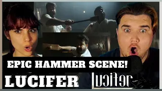 EPIC LUCIFER HAMMER FIGHT SCENE - Mohanlal LUCIFER Malayalam (മലയാളം) Reaction
