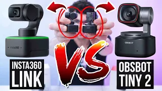 Insta360 Link VS OBSBOT Tiny 2 - Definitive Comparison & Ultimate Gimbal Webcam Showdown!