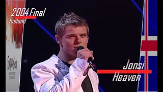 eurovision 2004 Iceland 🇮🇸 Jonsi - Heaven ᴴᴰ