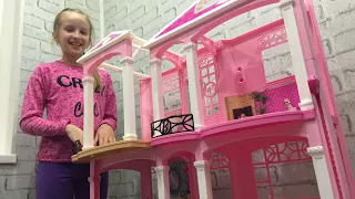 Огромный дом Барби бассейн Барби гараж Барби прямой эфир BARBIE DOL video for kids