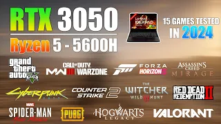 Lenovo Ideapad Gaming 3 || Ryzen 5 5600H RTX 3050 || Test in 15 Games in 2024