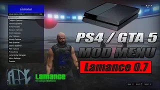 PS4 GTA 5 MOD MENU - Lamance 0.7 (4.55/4.05 Jailbreak)