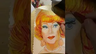 Happy Birthday, Agnes Moorehead! Our Own Endora My Original Artwork #bewitched #sitcom #comedy