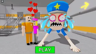 SECRET UPDATE | PRISONER FALL IN LOVE WITH BABY POLICE GIRL? SCARY OBBY #roblox #obby