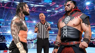 WWE 2K24 - Roman Reigns vs Blizzard Guardian - FULL MATCH | WWE April 25, 2023