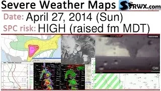 Severe Weather Maps for April 27, 2014 (Sun) - SPC Risk: HIGH