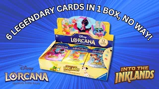 DISNEY LORCANA INTO THE INKLANDS BOX BREAK! So many LEGENDARY cards it’s CRAZY!