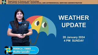 Public Weather Forecast issued at 4PM | January 28, 2024 - Sunday