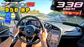 950HP McLaren 720S LCE *BIG TURBOS* 339km/h AUTOBAHN [NO SPEED LIMIT]