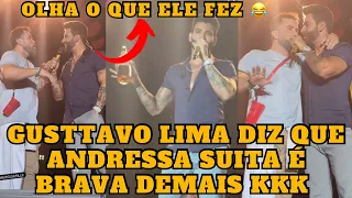 Gusttavo Lima SOBE fã no PALCO e diz que Andressa Suita é muito BRAVA e ele tem 2 FILHOS pra criar