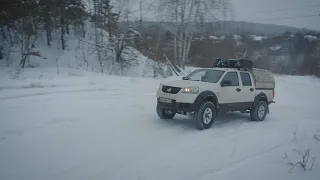Жигулевск - Бахилово, зимой, в одну машину по насту