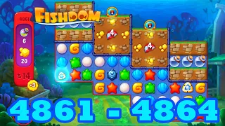 Fishdom Level 4861 - 4864 HD Walkthrough | 3 match puzzle | gameplay | android | IOS | 4862 | 4863