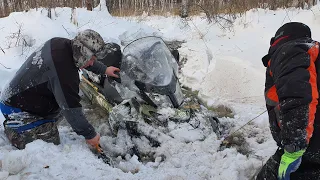 Купил снегоход BRP Lynx 69 ranger для горной рыбалки/Первый выезд и впечатления/Утопили снегоход