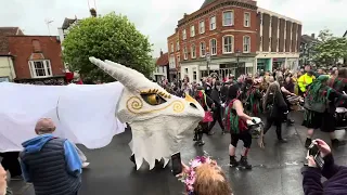 Glastonbury dragons May parade