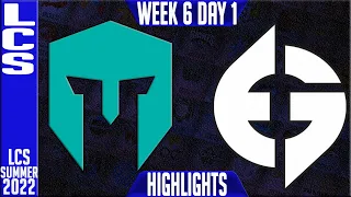 IMT vs EG Highlights | LCS Summer 2022 W6D1 | Immortals vs Evil Geniuses