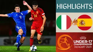 🇮🇹 Italy vs Spain 🇪🇸 UEFA U17 Championship Highlights | Group B