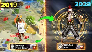 Hacker নিয়ে Rank খেললে ID Band করা হয়?🤔 Free Fire Hacker Squad 2019 Vs 2023 - Garena Free Fire