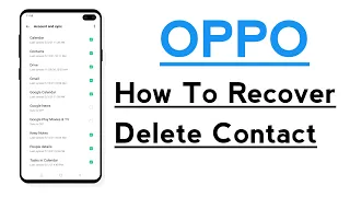 OPPO Phone How To Recover Delete Contacts / Delete Contact Kaise Recover Karen OPPO Mobile Me