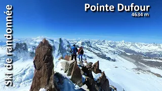 Ski de randonnée : Dufourspitze - Pointe Dufour 4634 m Massif du Mont Rose