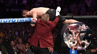 ESCÁNDALO: KHABIB SALTO DE LA JAULA Y LE PEGÓ AL EQUIPO DE McGREGOR