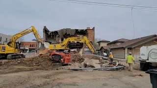 Demolition of First National Bank in Rocky Ford, Colorado Day Two (Part 4)