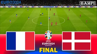 France vs Denmark / UEFA Euro 2024 Final / Full Match All Goals / PES Gameplay