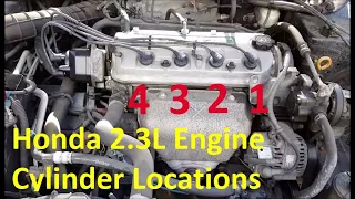 1996-2000 Honda 2.3L, 2.7L , 3.0L Engines Firing Order and Cylinder Locations Accord and Prelude