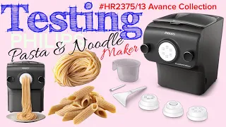 Making Pasta with new Philips Pasta and noodle maker Avance Collection HR2375/13 How to clean unbox