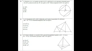 Simulare EN matematică ISJ Galaţi - aprilie 2024 - Sub. I şi II