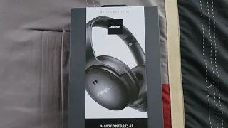 Bose quiet comfort 45 headphones unboxing and review