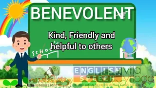 Day 181 | How to Say BENEVOLENT  | MEANING,PRONUNCIATION,SYNONYMS,EXAMPLE SENTENCES | A word A day