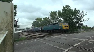 ***Brand new*** 810001 dragged past Hillam Gates level crossing