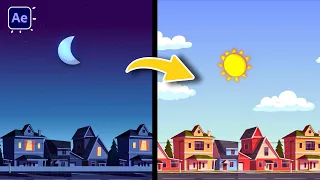 Night to Morning Animation in After Effects Tutorials