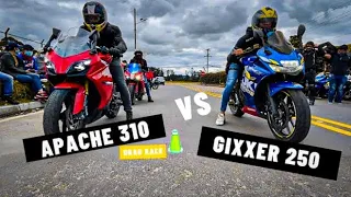 2024 Apache RTR310 vs Gixxer SF250🔥Drag Race | Battle Drag 🔥| The @vk_vlogger123 |||