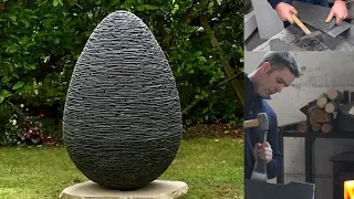 SCULPTING a SLATE CONE from START to FINISH | Time-lapse | James Parker Sculpture