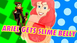 The Little Mermaid Ariel Gets Slime Belly on Her Birthday! W/ Maleficent and Princess Aurora