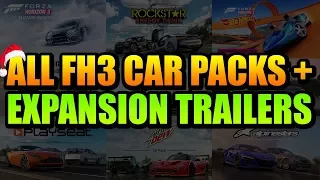 All Forza Horizon 3 DLC PACKS, EXPANSIONS & Gifted Cars TRAILERS!