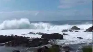 Big waves rolling into Sharks Cove 01/17/2014